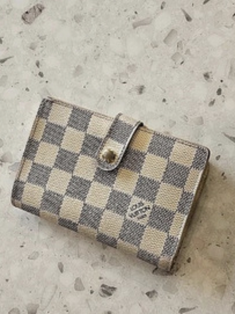 Louis Vuitton Portefeuille Viennois Checkered Wallet in Tan & Brown